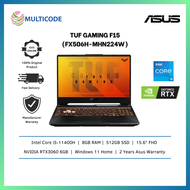 Asus Gaming Laptop TUF F15 FX506H-MHN224W 15.6" FHD 144Hz Black ( I5-11400H, 8GB, 512GB SSD, RTX 3060 6GB, W11 )