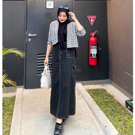 Cargo skirt List Highwaist jeans skirt / / obses skirt - cargo jeans skirt - CASUAL cargo jeans rok 