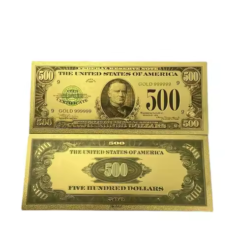 7pcs/set Nice America Banknote 500 1000 5000 100000 1 Million 1 Billion Gold Banknote in 24k Gold Pl