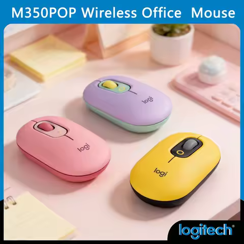 Original Logitech M350/M350 POP Silent Mouse Nano Receiver 1000 DPI Office Laptop