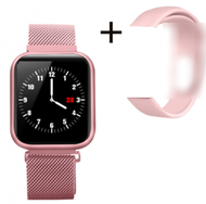 SN91藍牙智慧手環測心率血壓女性生理期女性手錶（粉色）