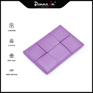 Donnain Woven Sheepskin Bank Card Holder Wallet for Woman Fashion Identification Credit Card Case Hi