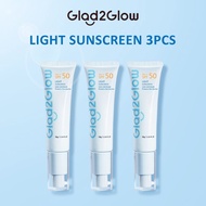Glad2glow Light Sunscreen Gel SPF 50 PA+++/Sunscreen 30g Skincare Sunblock Cream Anti Biore UVA UVB 