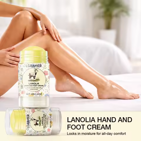 3PCS Lanolin Hand Foot Cream Stick, Gentle Exfoliation Softens Dry Cracked Heels,Deep Hydration Nour