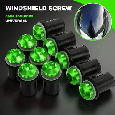 5MM 10PCS Windshield Screw FOR Kawasaki ZR7 ZR7S W800/SE ZRX 1100 1200 ZX6R ZX12R ZX300R Fairing Bol
