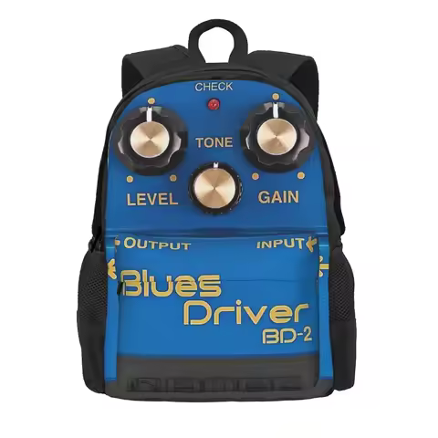 Boss Blues Driver BD-2 Overdrive Bluesbreaker Guitar Pedal Dirty Backpacks Bookbag School Bags Lapto