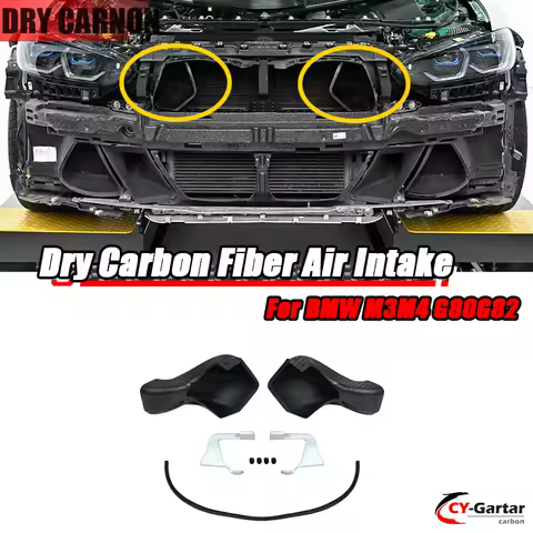 Dry Carbon Fiber Scoops Matte Air Intake Plenum Interior Decoration System Carbon Fiber Engine Hood 