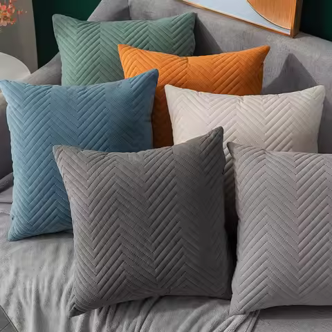 Velvet pillowcase home cushion bed cushion set simple 45x45 CM sofa pillowcase