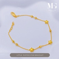Merlin Goldsmith 22K 916 Gold Little Puffed Star Bracelet
