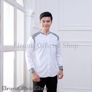 KEMEJA Koko Shirt For Adult Men Long Sleeve Combination Of Batik Labyrinth Araseo Sogan Latest Modern Muslim Clothing
