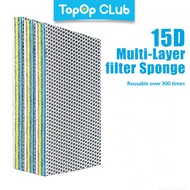 TOPOP CLUB 15D Fish Tank Filter Water Filter Sponge 15D Cotton Fabric High Density No Glue