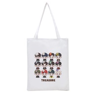 Totebag Treasure Truz Chibi Fanart Lucu Kpop Korea String Bag Kanvas Tas Serut Wanita Aestehtic