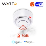 AVATTO Smart WiFi Smoke DetectorFire Alarm Temperature Detector Sensor Home Security System work with Tuya Smart Life APP