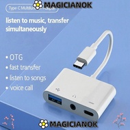 MAGICIANOK Type-C to 3.5m Tablet 3 in 1 Professional Data Transmission