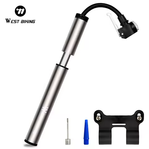 WEST BIKING Bike Pump 120PSI Portable Bicycle Pump Schrader&Presta Valve Bike Tire Inflator Hand Pum