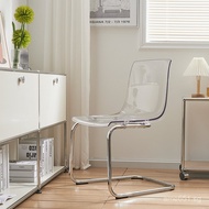 Acrylic Dining Chair for Home Use, Internet Celebrity Desk Chair ins Backrest Dining Chair Transpare
