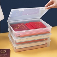 Desktop Dustproof Certificate Storage Box A4 File Data Sorting Box Home Registration Certificate Fil