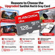 SanDisk Ultra 128GB MicroSD Card TF Memory Card A1 U1 C10 195MB/s High Speed for Phone Tablet Game C