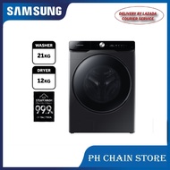 (COURIER SERVICE) SAMSUNG WD21T6500GV/SP 21KG/12KG FRONT LOAD COMBO WASHER DRYER WITH AI CONTROL