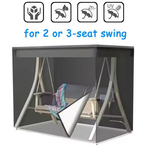 3 sizes Garden Swing Cover 2-Seater 3-Seater Swing Hammock Cover Outdoor Garden Patio Protector Sun