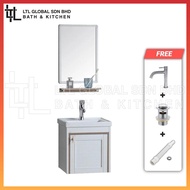 CORRO Modern Design Bathroom Basin Cabinet Aluminium Basin Cabinet Wash Basin With Glass Shelf With Mirror