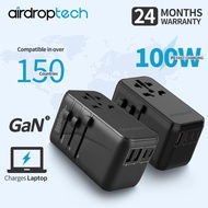 AIRDROPTECH GaN PD 160W / 140W / 100W Universal Travel Adapter Wall Charger USB Type C Fast Charging