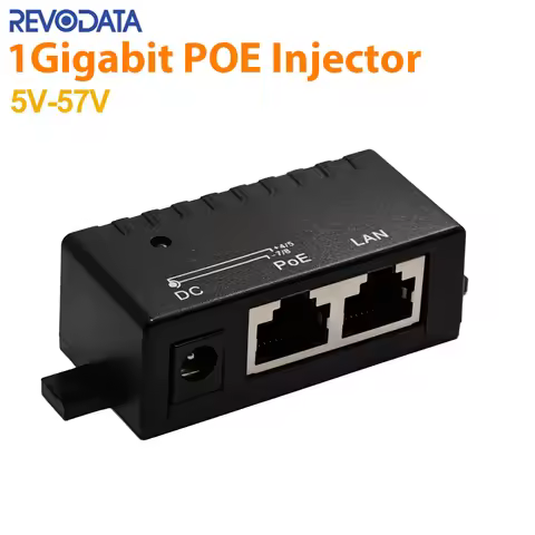 Gigabit PoE Injector 10/100/1000Mbps Ethernet Adapter, 5V-57V Passive Power Supply for IP Cameras/AP