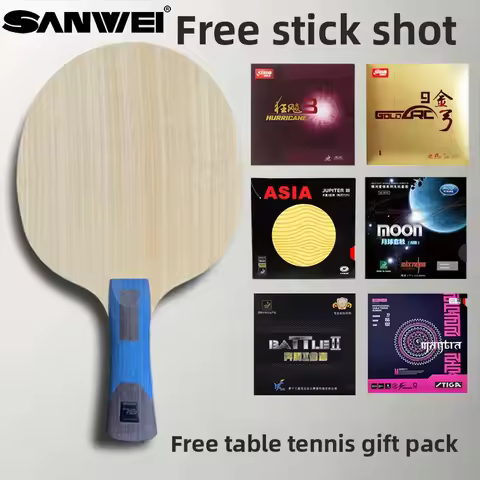 SANWEI 75 Professional Competition Table Tennis Blade | Exterior Carbon Offensive Loop Racket | Penh