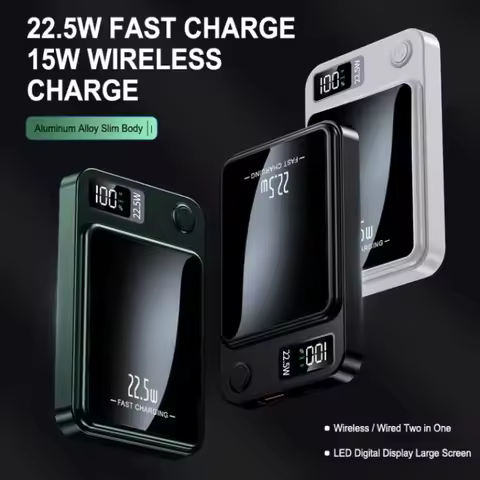 30000mAh Magnetic Wireless Power Bank Super Fast Charging Portable External Battery Power Bank for I