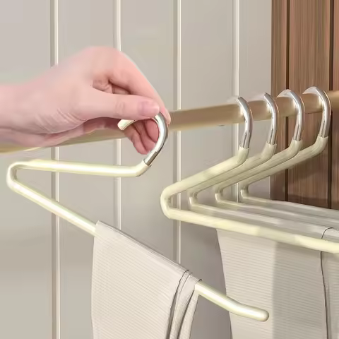 4PCS Stainless Steel Goose Neck Pants Hanger, Non-slip Z-shaped Trouser Clips for Closet Organizatio