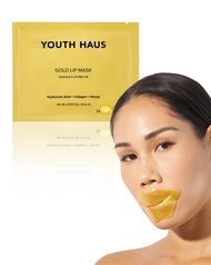 Skin Gym Youth Haus Gold Lip Mask - with Hyaluronic Acid, Amino Acids, Vitamin E, Honey - Smoothing 