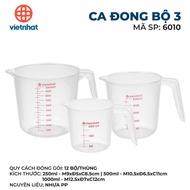 Discharge -SET of 3 measuring cups with quantitative graduations, ml mixing cups set of 3 250ml, 500