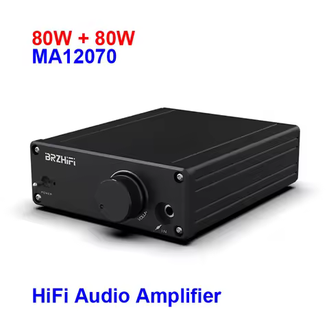 2*80W Infineon MA12070 Digital Audio Power Amp MA12070P Speakers 20W~200W HiFi Stereo Amplifier Clas