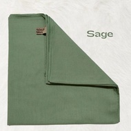 [Glamora] Square Scarf Anti-Slipparis premium - Sage Green Tudung Bawal