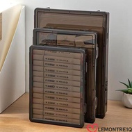 LEMONTREE Certificate Storage Box, A4 Plastic A4 File Box, Practical Dustproof Transparent Multifunc