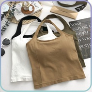 SULIN Sleeveless Top Strap, Vest Polyamide Halter Tank Top, Fashion Sleeveless Hanging Neck Sleevele