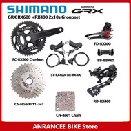 Shimano GRX RX600 RX400 Hydraulic Disc Brake Groupset 2x10S Road Bike Crankset Shifter Front Rear De