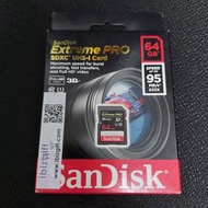 Sandisk Extreme Pro 64G SDHC UHS-I card upto 95MB/S 記憶卡