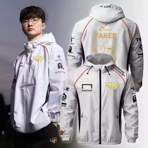 2024 New T1 Esports Team Five-Star Champion Uniform Jacket League of Legends World Finals Jersey Jac