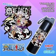 One Piece K43 Luffy Gear5 Tumbler with scratch sticker hot & cold sports bottle stainless 750ml/25oz