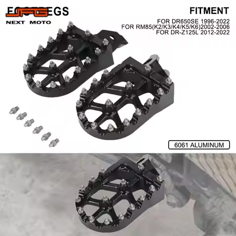 Foot Pegs For Suzuki DR650SE 1996-2022 RM85（K2/K3/K4/K5/K6）2002-2006 DRZ125L Motorcycle Dirt Pit Bik