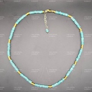 [YINS Crystal & Jewelry] Natural Amazonite Necklace 天然天河石项链 4mm