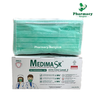 หน้ากากอนามัย เมดิแมส Medimask ASTM LV 2 ใช้ทางการแพทย์ สีเขียว Medical Mask Green Lv 2