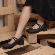 瑪莉珍鞋 芭蕾舞鞋_絲綢黑  方頭