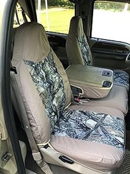 Durafit Seat Covers.Made to fit 1999-2007 Ford F250-F550 Front 40/20/40 Split Seat Covers in Tan End