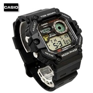 Velashop นาฬิกาข้อมือผู้ชายคาสิโอ ดิจิตอล Casio Standard Digital สายเรซิ่นสีดำ รุ่น WS-1700H-1AVDF W