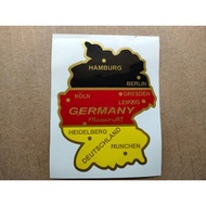 EURO STICKER Germany Map small Vinyl sticker (Cut out)