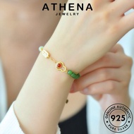 Athena JEWELRY Labu Giok Asli Gelang Wanita Perak925 B316