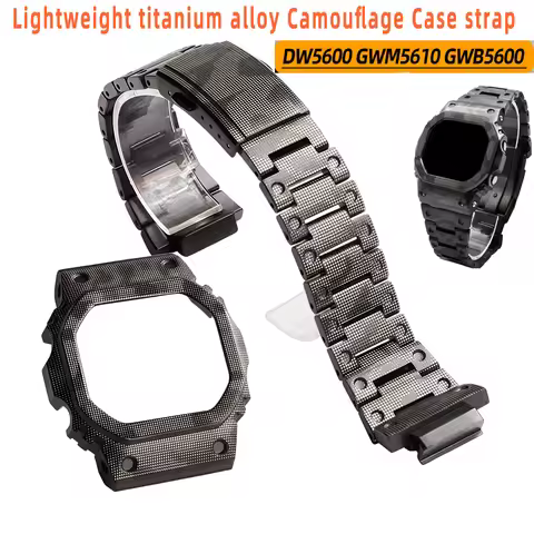5600 5610 Lightweight titanium alloy Mod Kit Camouflage Case strap For Casio DW5600 GWM5610 GWB5600 