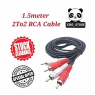 2to2 RCA Cable 1.5meter Audio Cable Dual RCA Audio AV Cable 2 RCA to 2 RCA Cable 1.5meter 2 RCA Male